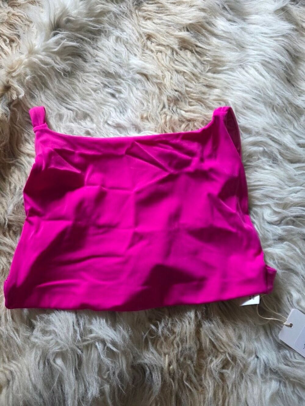 Agua Bendita Hot Pink One Shoulder Swim Top